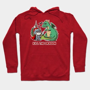 kill the dragon - cat knight fight with the dragon Hoodie